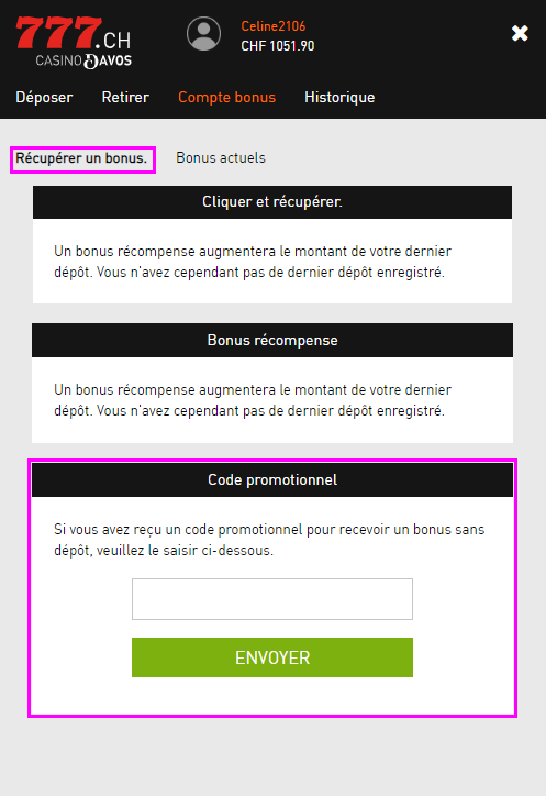 Code promotionnel